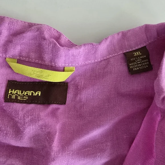 Havana Nines Embroidered Long-Sleeved Shirt - Orchid And White - 3XL - Picture 2 of 5